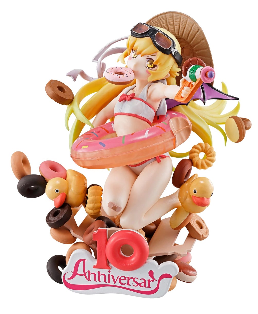 物語 シリーズ10周年の一番くじ ドーナツ頬張る水着姿の忍フィギュアなど コミックナタリー