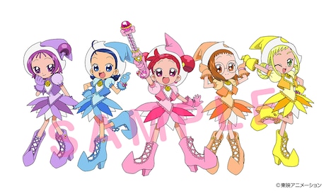 「HG GIRLS おジャ魔女どれみ」の元になった描き下ろしイラスト。