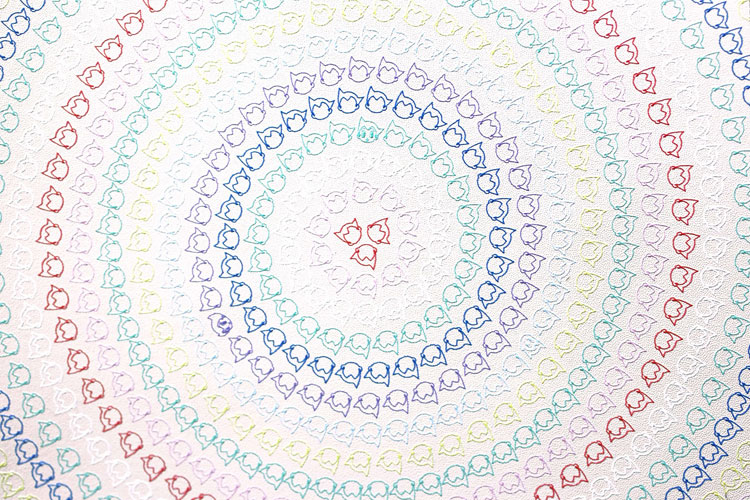 「鉄腕アトム」と「小さいふ。」のコラボモデルの模様。