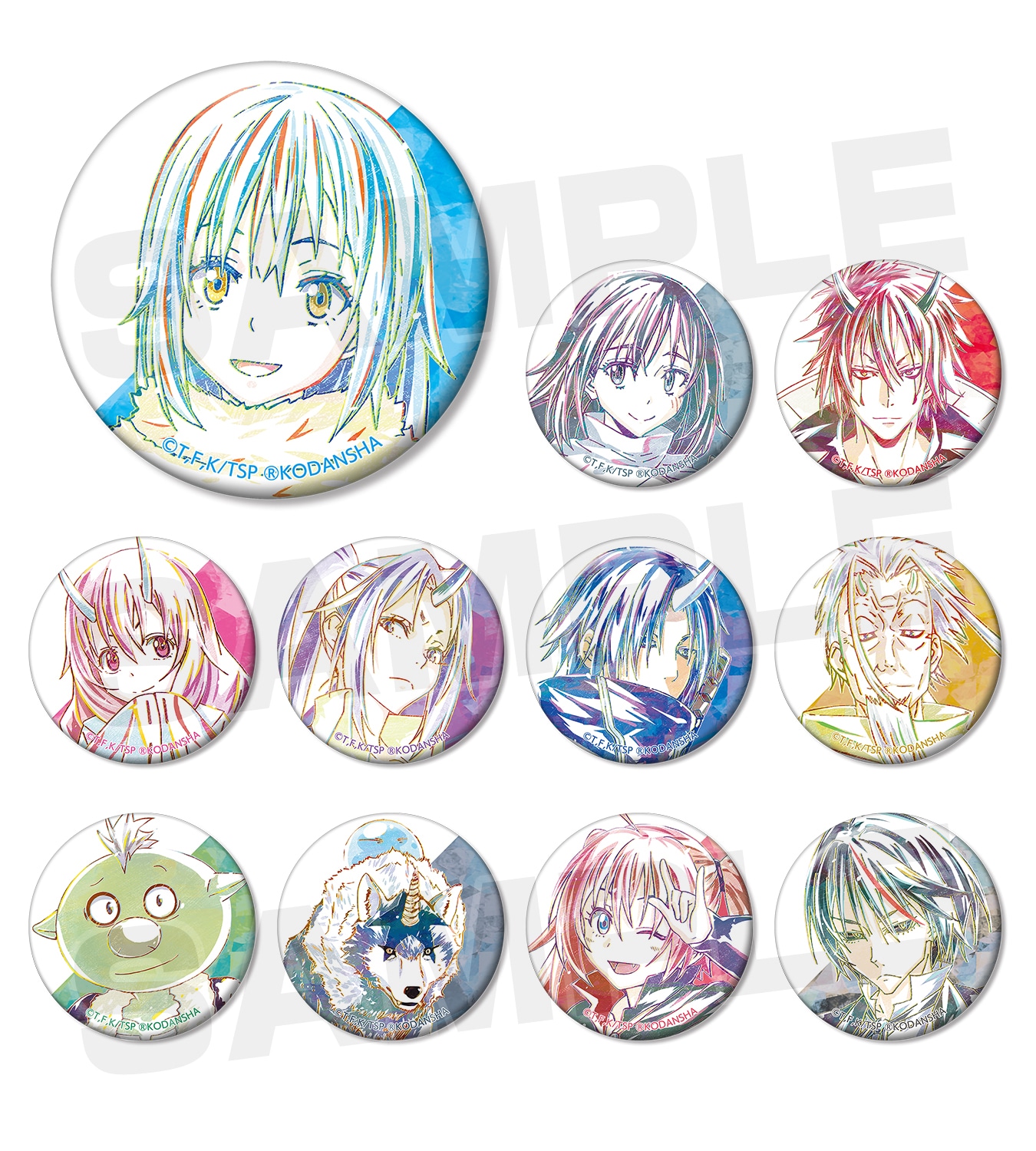 会場で販売される「トレーディング Ani-Art 缶バッジ vol.2」。