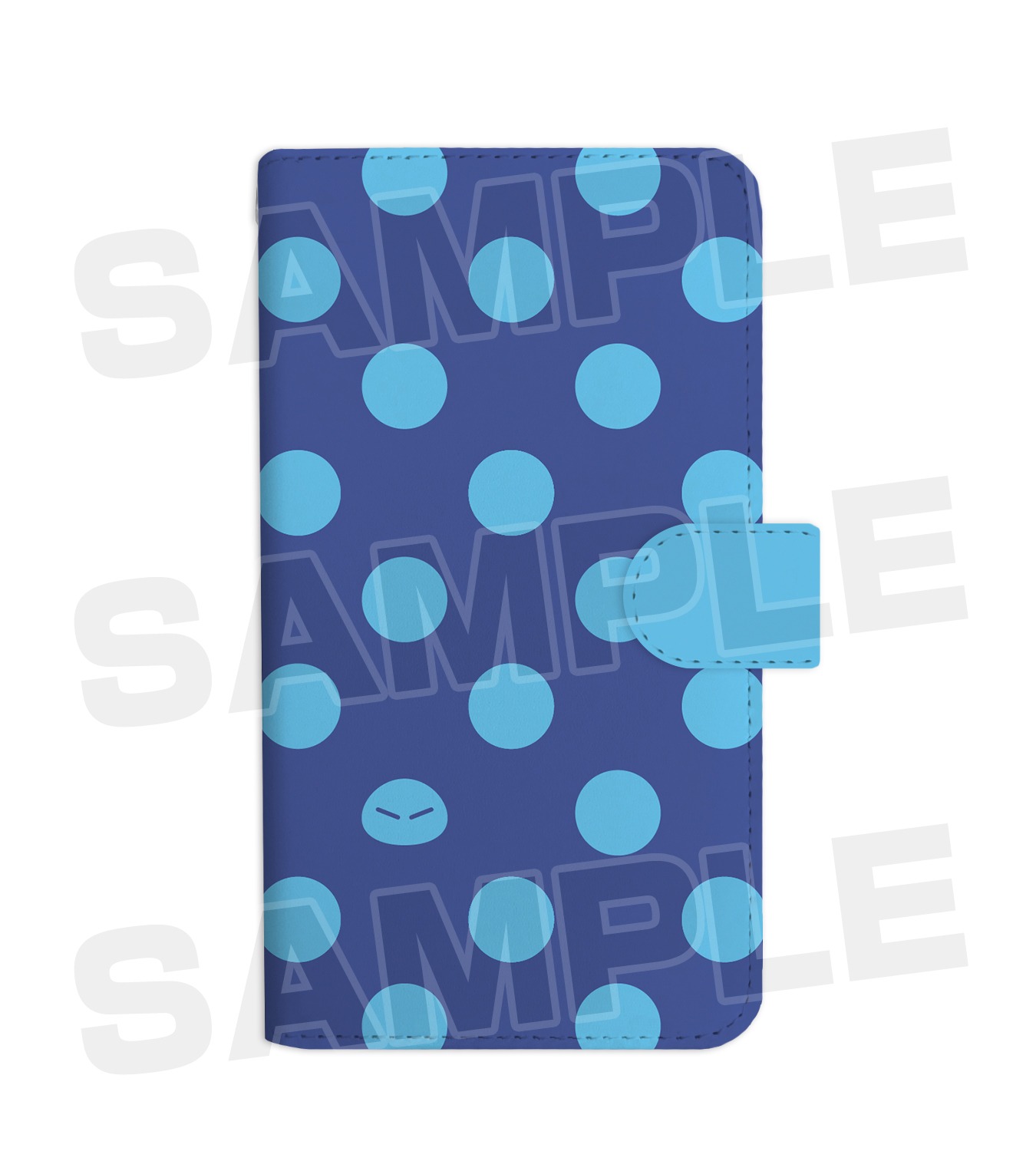 会場で販売される「リムル 水玉擬態手帳型スマホケース」。