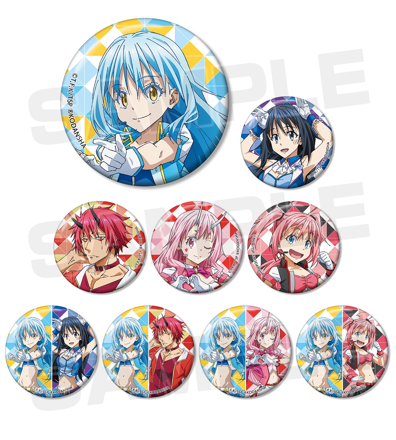 会場で販売されるトレーディングアクリルキーホルダー。