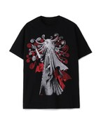 描き下ろしイラストを使用した黒五島桐絵Tシャツ・ブラック。