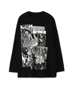 作中のコマを使用した、五島桐絵の長袖Tシャツ。