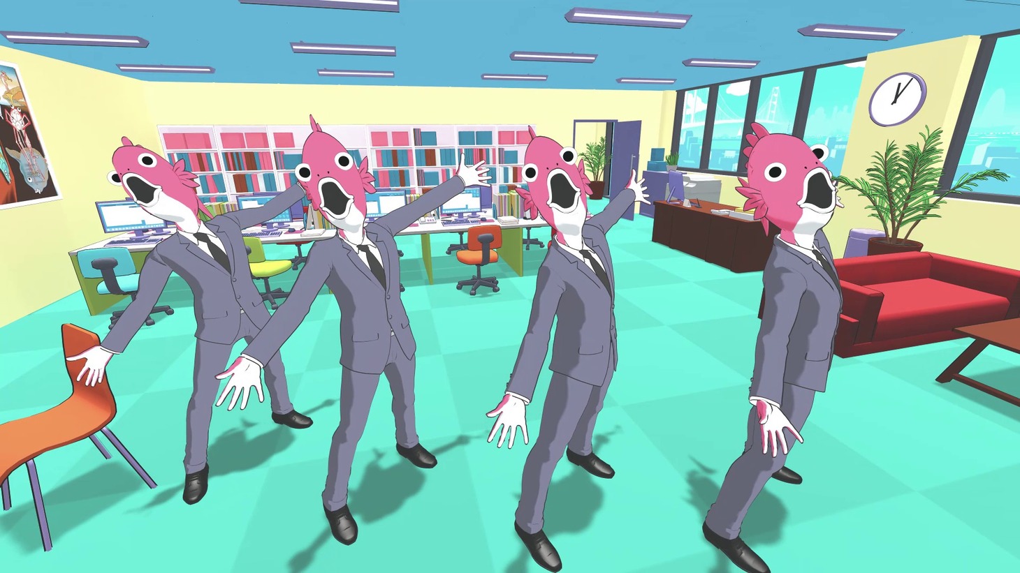 「スーダラ節 feat. BUSINESS FISH」のミュージックビデオより。
