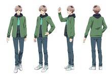 皆木綴（CV：西山宏太朗）のキャラクター設定画。