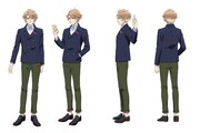 茅ヶ崎至（CV：浅沼晋太郎）のキャラクター設定画。