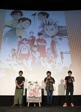 「ハイキュー!!の日前日祭」の様子。左から興津和幸、村瀬歩、石川界人。
