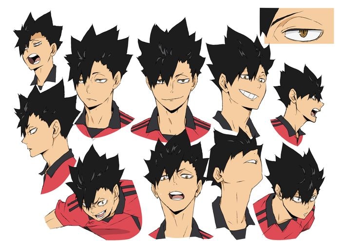 黒尾鉄朗（CV：中村悠一）のキャラクタービジュアル。