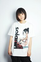 Tシャツの着用イメージ。（撮影モデル：＠小豆）