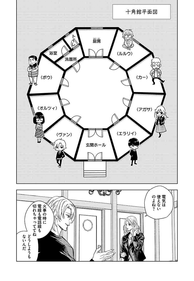 「十角館の殺人」より。