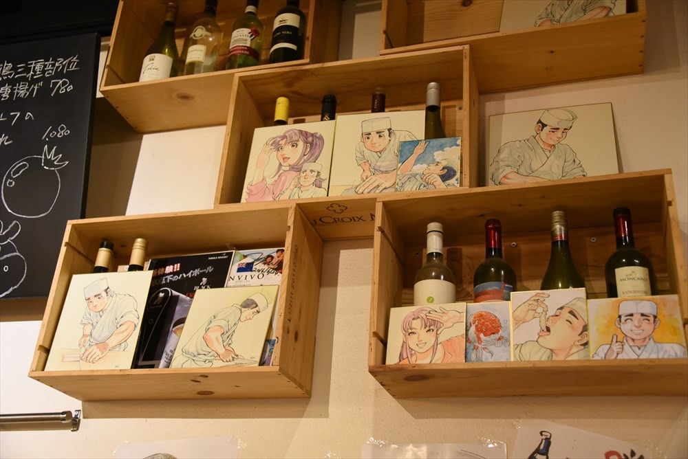 会場に展示されていたイラスト色紙。この後サインを入れて、来場者にプレゼントされた。