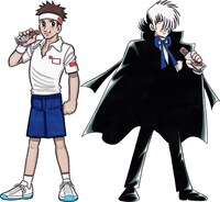 「ブラック・ジャック」と錦織圭選手のコラボイラスト。