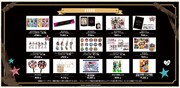 会場で販売されるグッズの一覧。