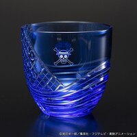 「ワンピース江戸切子グラス」（「紺碧の航路」）