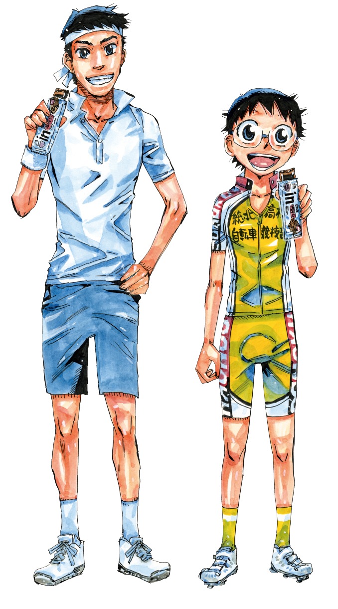 「弱虫ペダル」と錦織圭選手のコラボイラスト。