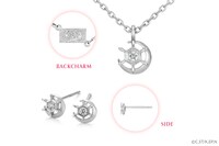 月（ユエ）モデルのネックレスとピアス。