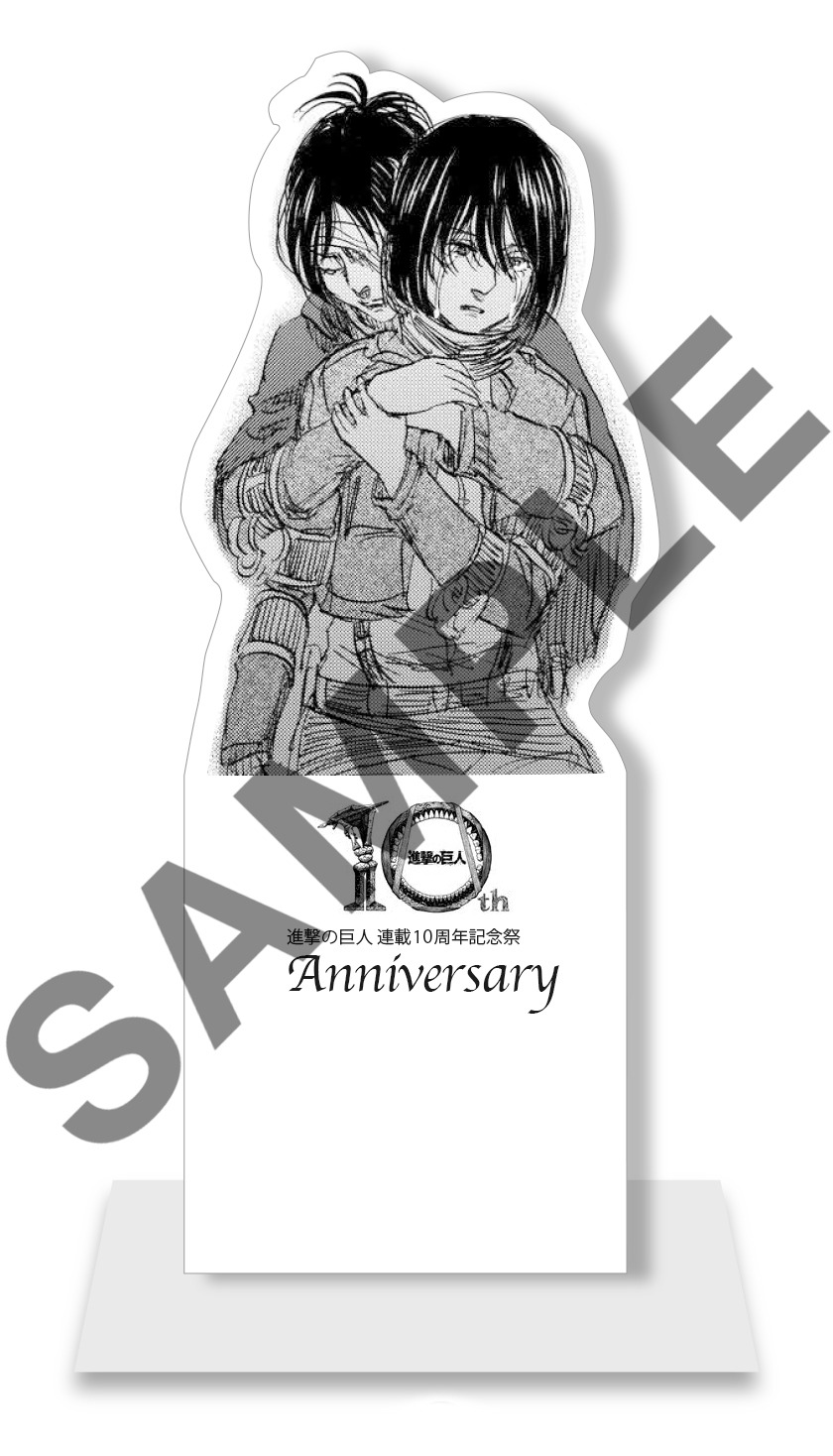「進撃の巨人連載10周年記念祭」フォトスポットの例。
