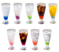 ドリンク9種。上段左から藤丸立香、マシュ・キリエライト、ロマニ・アーキマン、レオナルド・ダ・ヴィンチ、ギルガメッシュ。下段左からマーリン、アナ、イシュタル、エルキドゥ。