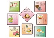 「きのう何食べた？のごはん処」ノベルティのオリジナルコースター。