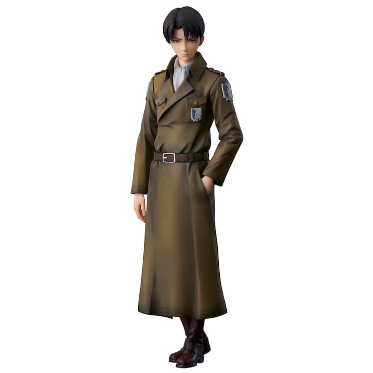 進撃の巨人」思いにふけるコート姿のリヴァイがフィギュアに 