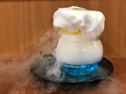MGカフェで提供される「かなとこ雲の抹茶アフォガード」。