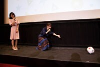 TVアニメ「放課後さいころ倶楽部」先行上映会の様子。