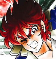 巻頭カラーで登場した「風魔の小次郎 序の巻」の扉ページより。