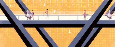 TVアニメ「キャロル＆チューズデイ」Blu-ray / DVD1巻のデジパックイラスト。