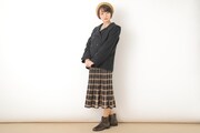 ドイツモデルのアウター着用イメージ。