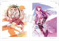 「アニメ〈物語〉シリーズ 10th Anniversary Illustration Works」の中面。