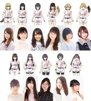 TVアニメ「球詠（たまよみ）」主要キャラクター11人の設定画およびキャスト一覧。