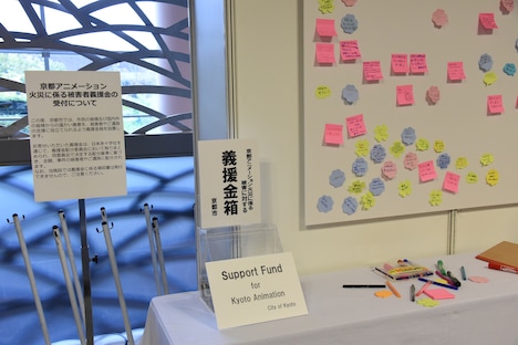 京都アニメーションへの義援金箱。
