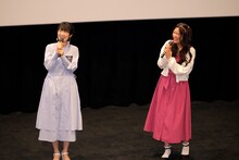 「アサシンズプライド」先行上映会より。左から石川由依、薮内満里奈。