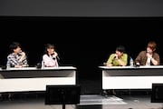 左から花江夏樹、鬼頭明里、下野紘、松岡禎丞。