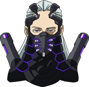 ナイン（CV：井上芳雄）。死柄木弔たちがその行方を追う、謎の敵（ヴィラン）。その素性や、死柄木たちとどんな関係があるのかは不明。自らの「理想」を果たすべく、ある標的を狙って那歩島（なぶとう）を襲う。