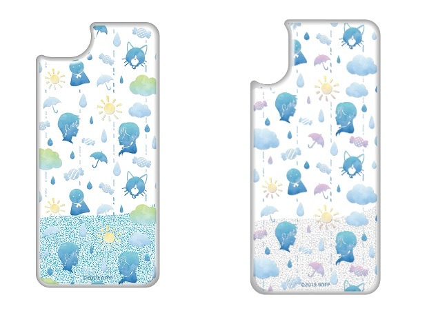 全2種の「￼キラキラ雨ふりスマートフォンケース」。