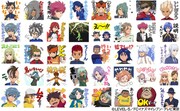 「イナズマイレブン」シリーズのLINEスタンプ。