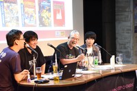 トークイベント「『ハイスコアガール』ウル技情報局：2コイン目～ハイスコアガールII放送直前スペシャル～」の様子。