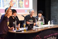 トークイベント「『ハイスコアガール』ウル技情報局：2コイン目～ハイスコアガールII放送直前スペシャル～」の様子。