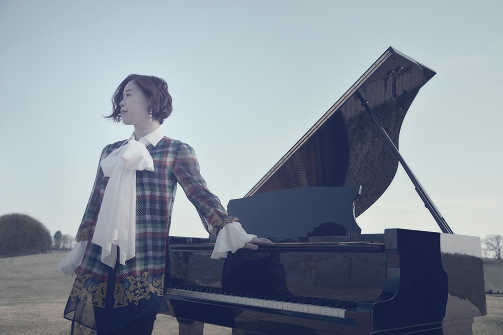 ライブイベント「プリンセス・プリンシパル THE LIVE Yuki Kajiura×Void_Chords」に出演する梶浦由記。