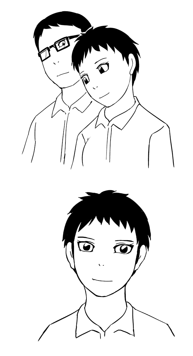柴田ヨクサルが描いた「花と頬」の頬子と八尋。