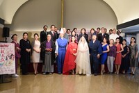 歌劇「紅天女」制作記者発表会の様子。