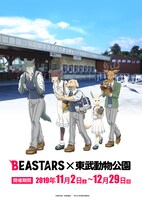 アニメ「BEASTARS」と東武動物公園のコラボビジュアル。