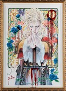 額装された「イノサンRougeルージュ」のカラーイラスト。(c)坂本眞一／集英社