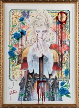 額装された「イノサンRougeルージュ」のカラーイラスト。(c)坂本眞一／集英社