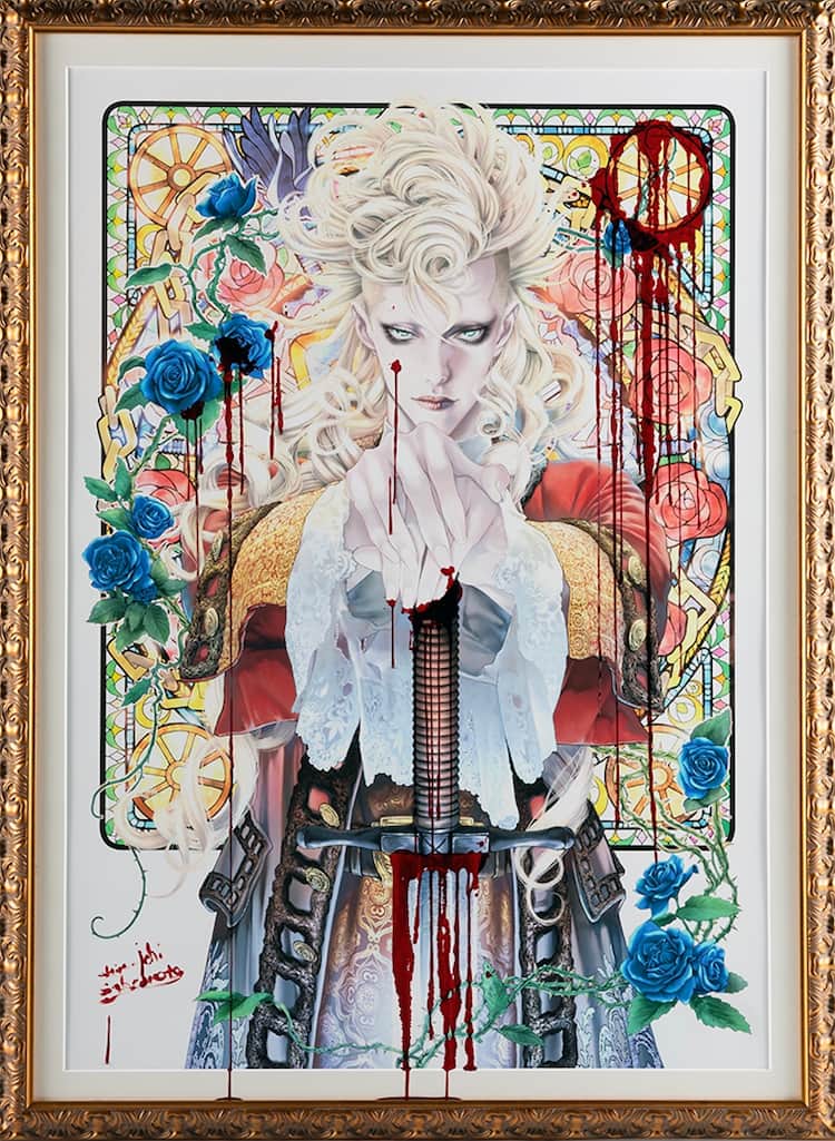 イノサン アートプリント展 が東京で 坂本眞一の美麗な原稿を細部まで鑑賞 コミックナタリー