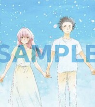 大今良時の描き下ろしイラストを使用したチャリティ色紙のサンプル。