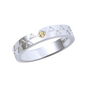 我妻善逸モデルのシルバーリング。