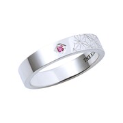 竈門禰豆子モデルのシルバーリング。